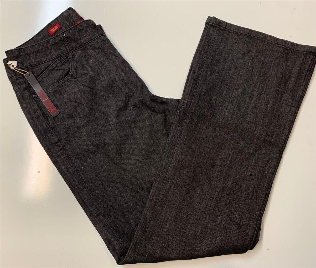 SASSON Vintage Women's Bootcut Boogie Ooh La La Denim Jeans, Faded Black, 12